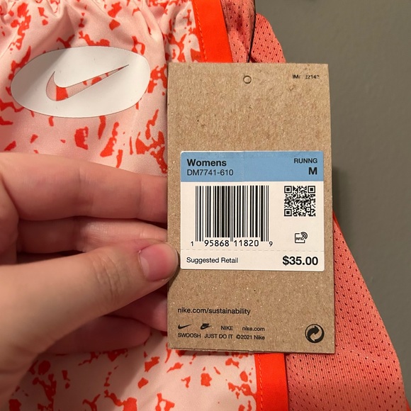 NWT Nike Sz Medium Orange/White Athletic Running Shorts! - Picture 6 of 11